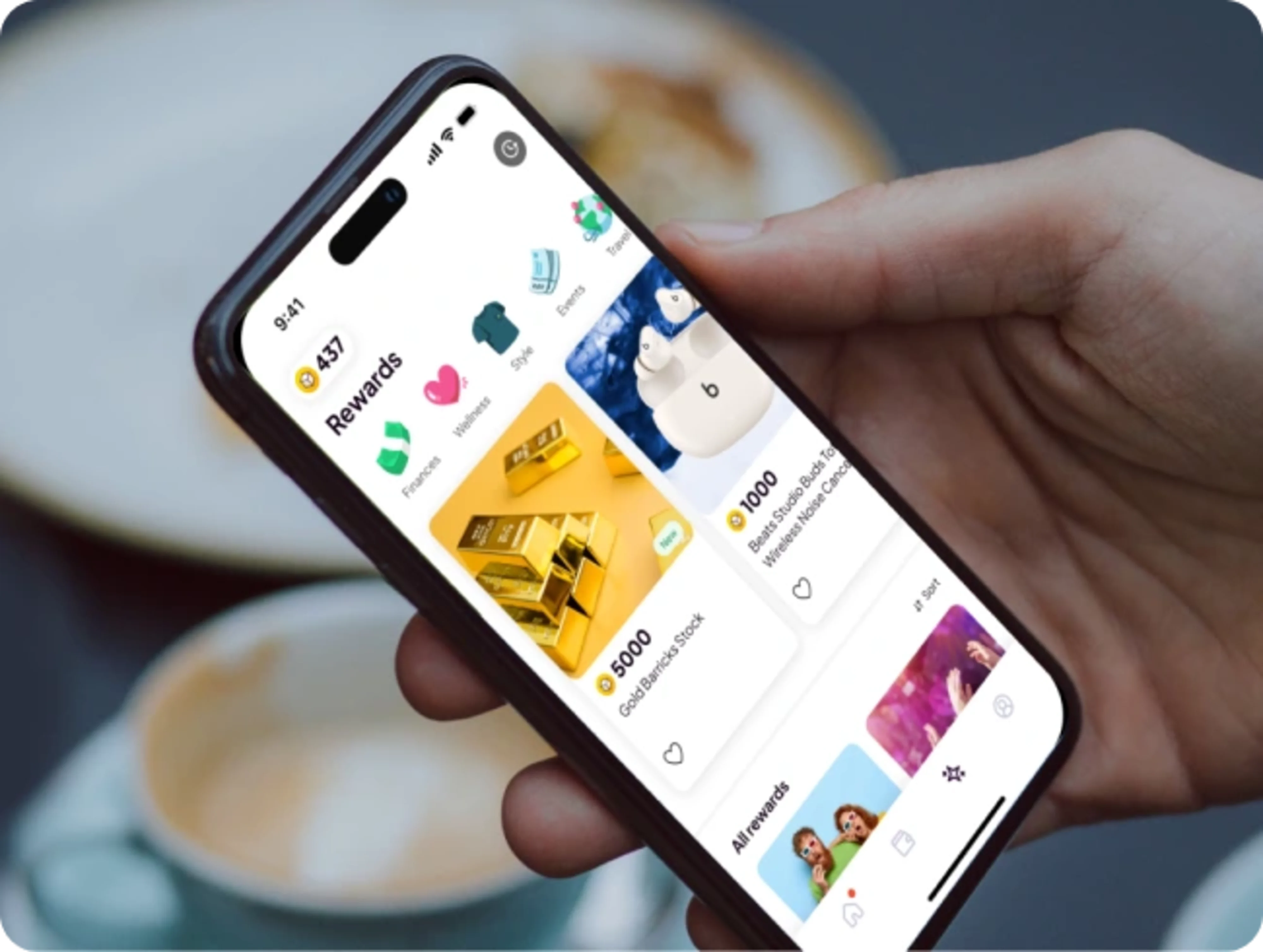Salt app showing rewards that loyal employees can earn.