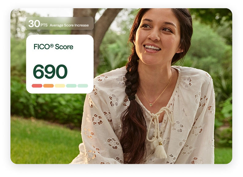 Illustration of employees improving credit as part of a financial wellness program
