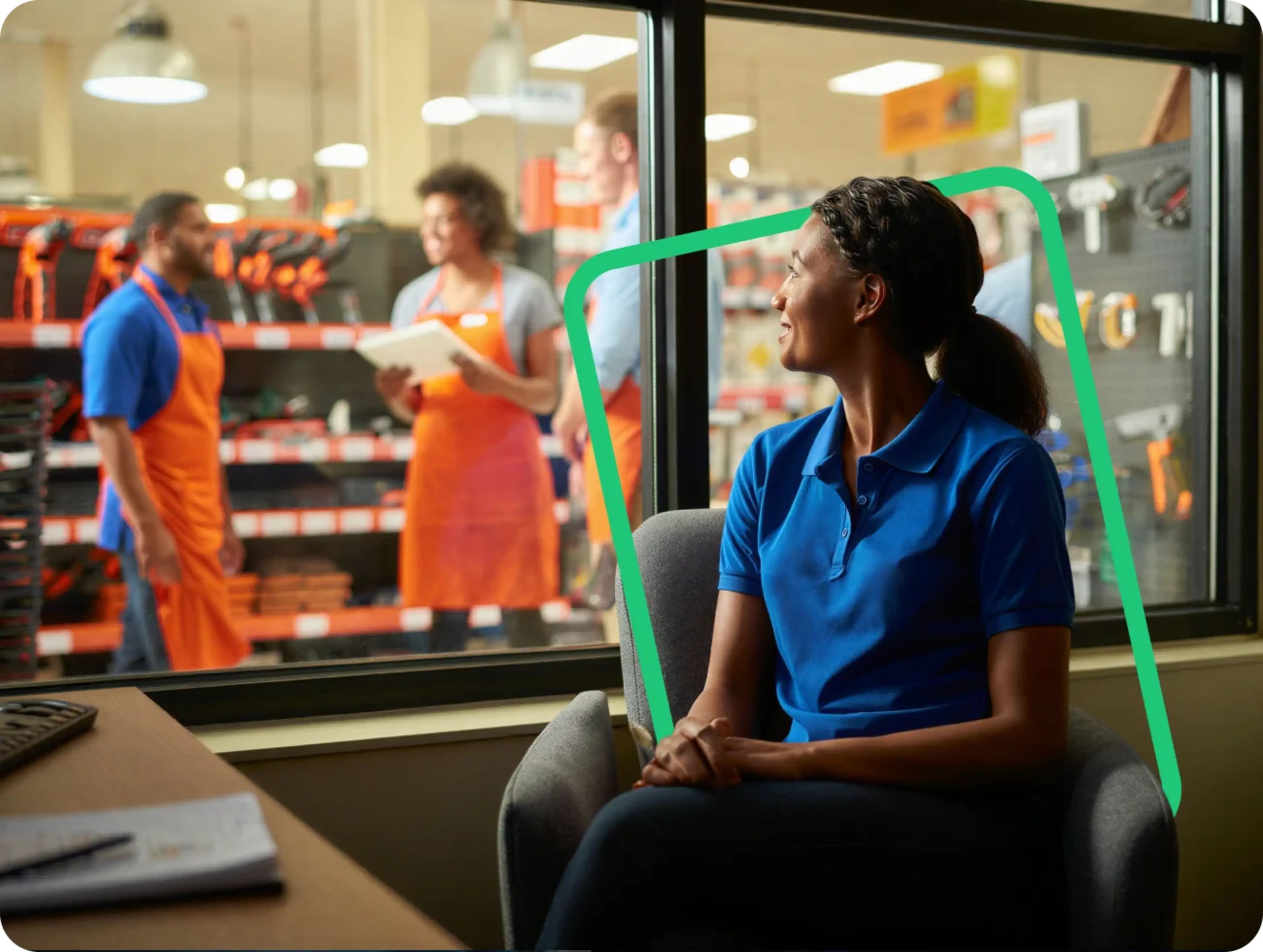 A professional workplace setting with an HR or payroll manager reviewing documents or analytics on a laptop. Neutral office environment, natural lighting, minimal branding. Focus on evaluation and decision-making rather than financial hardship imagery.