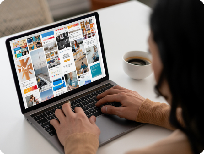 Illustration depicting employees consuming financial advice on platforms like Reddit and TikTok, highlighting the contrast between social media guidance and employer-sponsored financial wellness programs.
